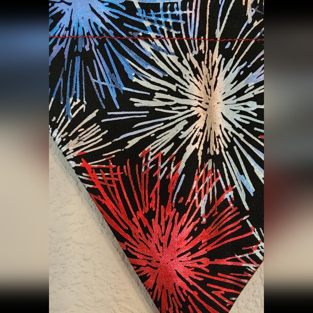 SMALL Firework Metallic Shimmer  Dog Bandana - Picture 2 of 4
